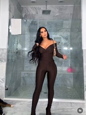 Cou coo brown legging set size xs